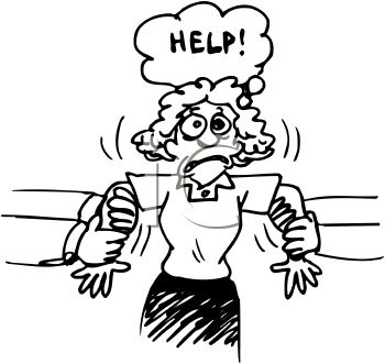 0511-1011-3019-4514_Stressed_Woman_Being_Pulled_in_Two_Directions_clipart_image